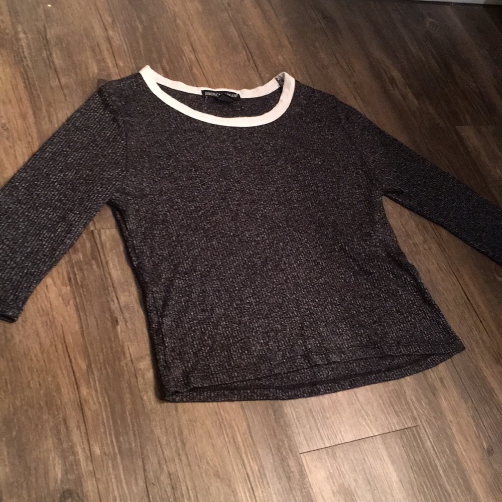 Charcoal Grey 3/4 sleeve shirt